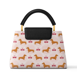 DachyCharm Pink Pupcake Leather Satchel Bag