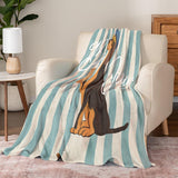 Dachycharm Say Bonjour Fleece Blanket