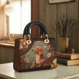 DachyCharm Mocha Bloom Lady Leather Bag