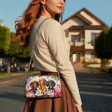 DachyCharm Weenie Coffee Leather Crossbody Bag