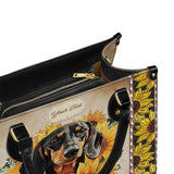 DachyCharm Sunbeam Pup Personalized Leather Bag
