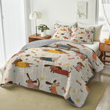 DachyCharm Doxie Whimsy Quilt 3-Piece Set