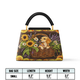 DachyCharm Dachshund Basket Leather Satchel Bag