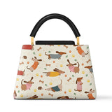 DachyCharm Doxie Whimsy Leather Satchel Bag