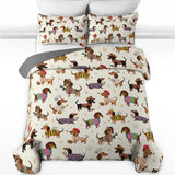 DachyCharm Dachshund Troupe Quilt 3-Piece Set