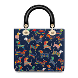 DachyCharm Doxie Fiesta Lady Leather Bag