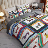 DachyCharm Dachshund Friends Quilt 3-Piece Set