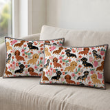 DachyCharm Doxie Blooms Quilt 3-Piece Set