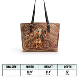DachyCharm Carved Grace Leather Tote Bag