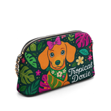 DachyCharm Tropical Doxie Leather Crossbody Bag