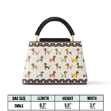 DachyCharm Doxie Parade Leather Satchel Bag