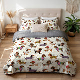 DachyCharm Dachshund Troupe Quilt 3-Piece Set