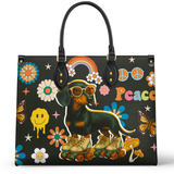 DachyCharm Groovy Doxie Vibes Leather Bag