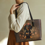 DachyCharm Rosewood Queen Personalized Leather Tote Bag