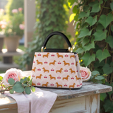 DachyCharm Pink Pupcake Leather Satchel Bag