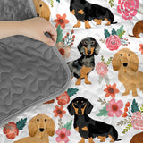 DachyCharm Doxie Blooms Quilt 3-Piece Set