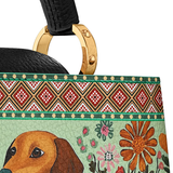 DachyCharm Wildflower Weenie Leather Satchel Bag
