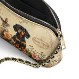 DachyCharm Vintage Rose Leather Personalized Crossbody Bag