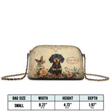 DachyCharm Vintage Rose Leather Personalized Crossbody Bag