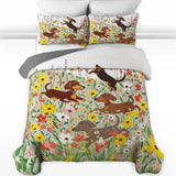 DachyCharm Spring Pup Joy Quilt 3-Piece Set