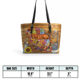 DachyCharm Patchwork Nap Leather Tote Bag