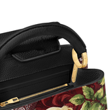 DachyCharm Velvet Pup Leather Satchel Bag