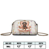 DachyCharm Royal Bloom Leather Crossbody Bag