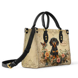 DachyCharm Vintage Rose Personalized Leather Bag