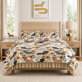DachyCharm Golden Blossoms Quilt 3-Piece Set