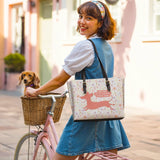 DachyCharm Heartful Meadow Leather Tote Bag