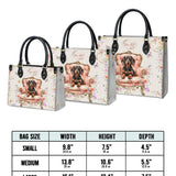 DachyCharm Royal Bloom Personalized Leather Bag