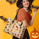 DachyCharm Spooky Parade Leather Tote Bag