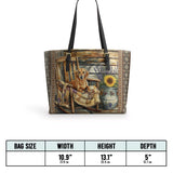DachyCharm Rustic Pause Leather Tote Bag