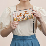 DachyCharm Floral Dachshund With Heart Leather Wallet