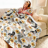 Dachycharm Golden Blossoms Fleece Blanket