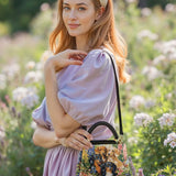 DachyCharm  GARDEN BLISS Leather Satchel Bag