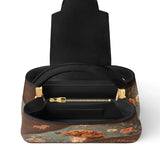 DachyCharm MOCHA BLOOM PERSONALIZED Leather Satchel Bag