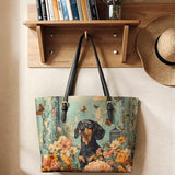 DachyCharm Garden Muse Leather Tote Bag