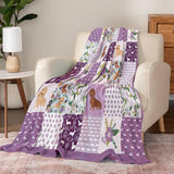 Dachycharm Lavender Paws Fleece Blanket