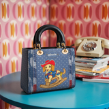 DachyCharm Rodeo Pup Personalized Lady Leather Bag