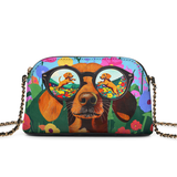 DachyCharm Doxie Dreamscape Leather Crossbody Bag