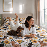 DachyCharm Golden Blossoms Quilt 3-Piece Set