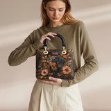 DachyCharm MIDNIGHT PETAL PERSONALIZED Lady Leather Bag