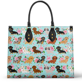 DachyCharm Doxie Garden Leather Bag