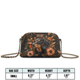 DachyCharm Midnight Petal Personalized Leather Crossbody Bag