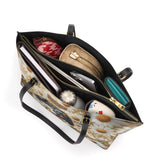 DachyCharm Daisy Bloom Personalized Leather Tote Bag