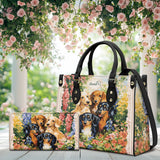 DachyCharm Garden Bliss Personalized Leather Bag