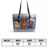 DachyCharm Cowgirl Crew Leather Tote Bag