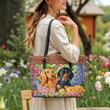 DachyCharm Bloom Buddies Leather Tote Bag