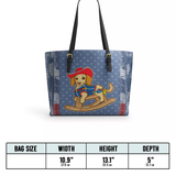 DachyCharm Rodeo Pup Leather Tote Bag